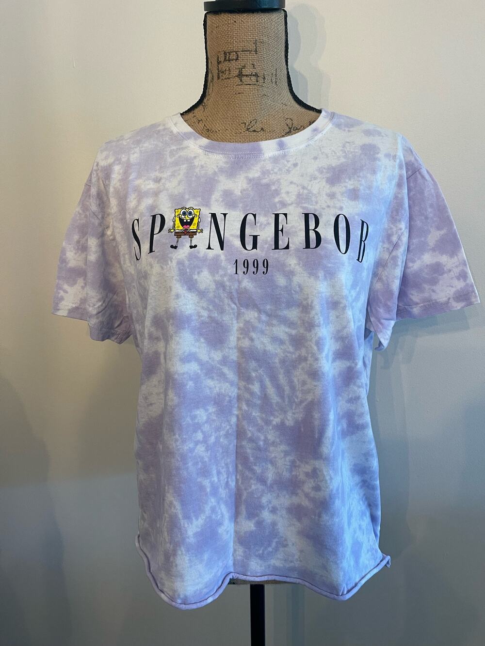 SpongeBob SquarePants Purple Tie dye Shirt Size XL
